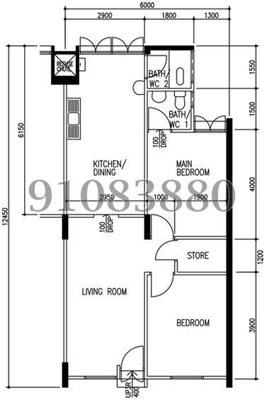 Blk 304 Jurong East Street 32 (Jurong East), HDB 3 Rooms #168468292